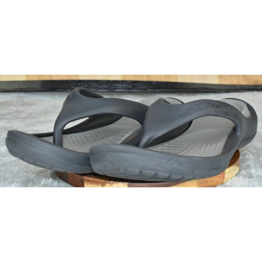 Crocs Athens Crosslite Flip Flops Unisex Navy Women 12 Men 10 Sandals Comfort
